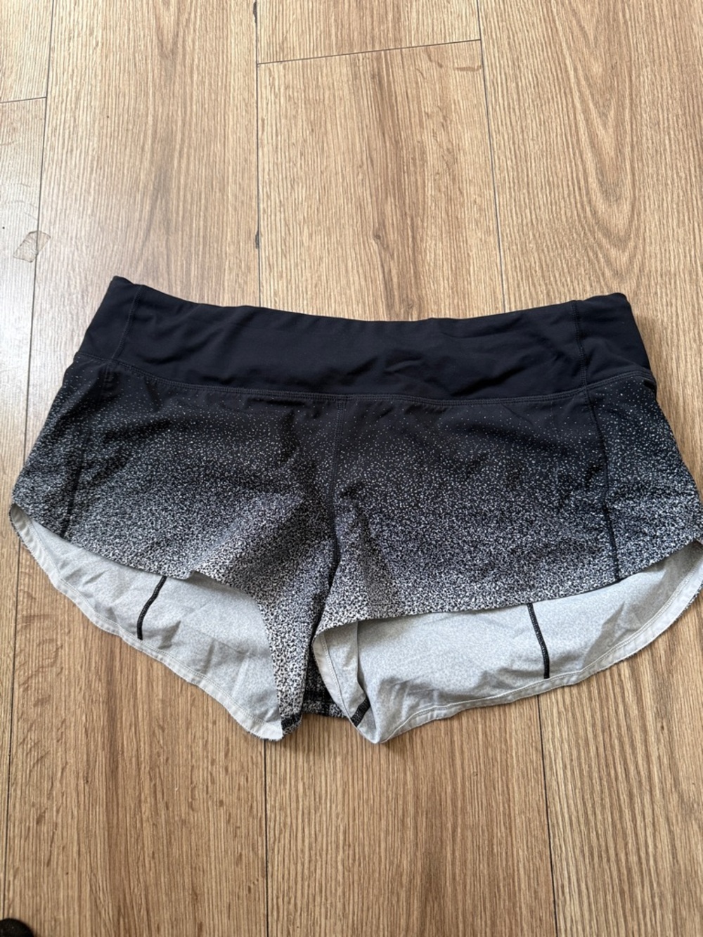 lululemon athletica Black to Gray Ombre Athletic Shorts